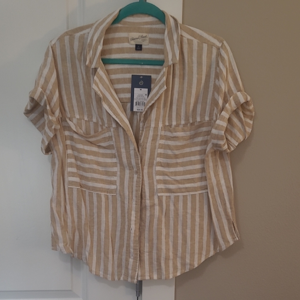 Striped Button-Up Shirt